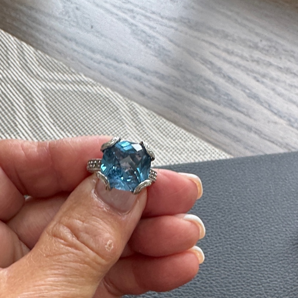Tacori Blue Gemstone Silver Ring